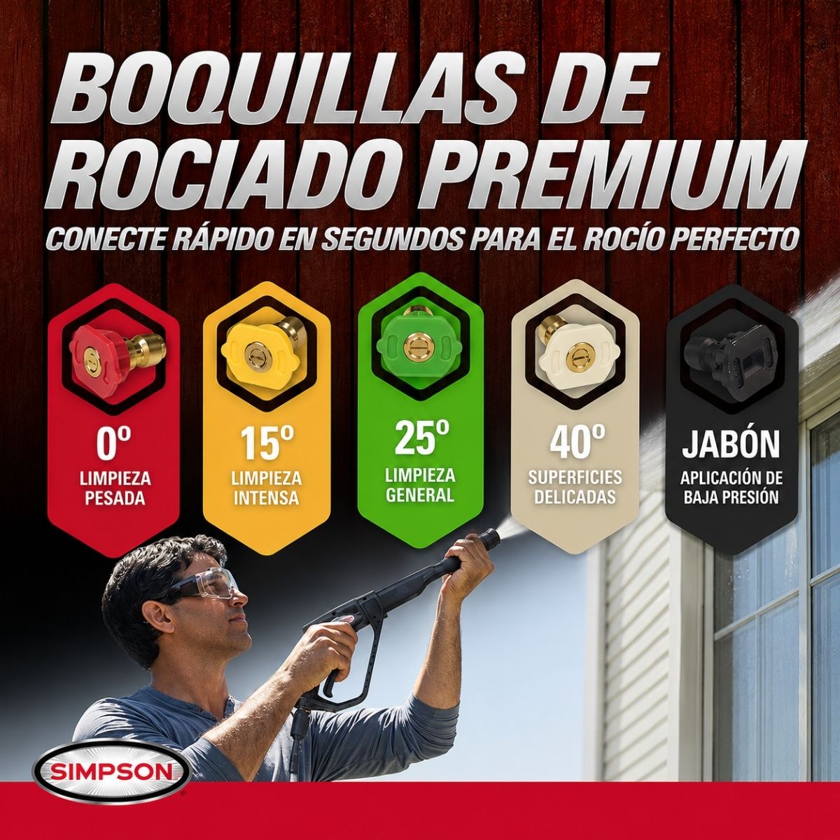 Hidrolavadora a gasolina SIMPSON Pro Series con bomba triplex AAA de 3500 PSI y 2.5 GPM