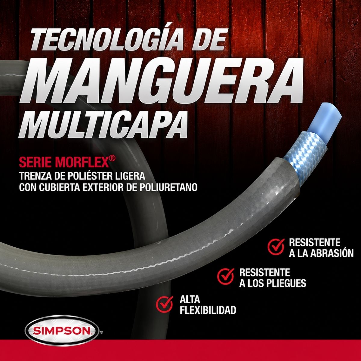 Hidrolavadora a gasolina SIMPSON Pro Series con bomba triplex AAA de 3500 PSI y 2.5 GPM