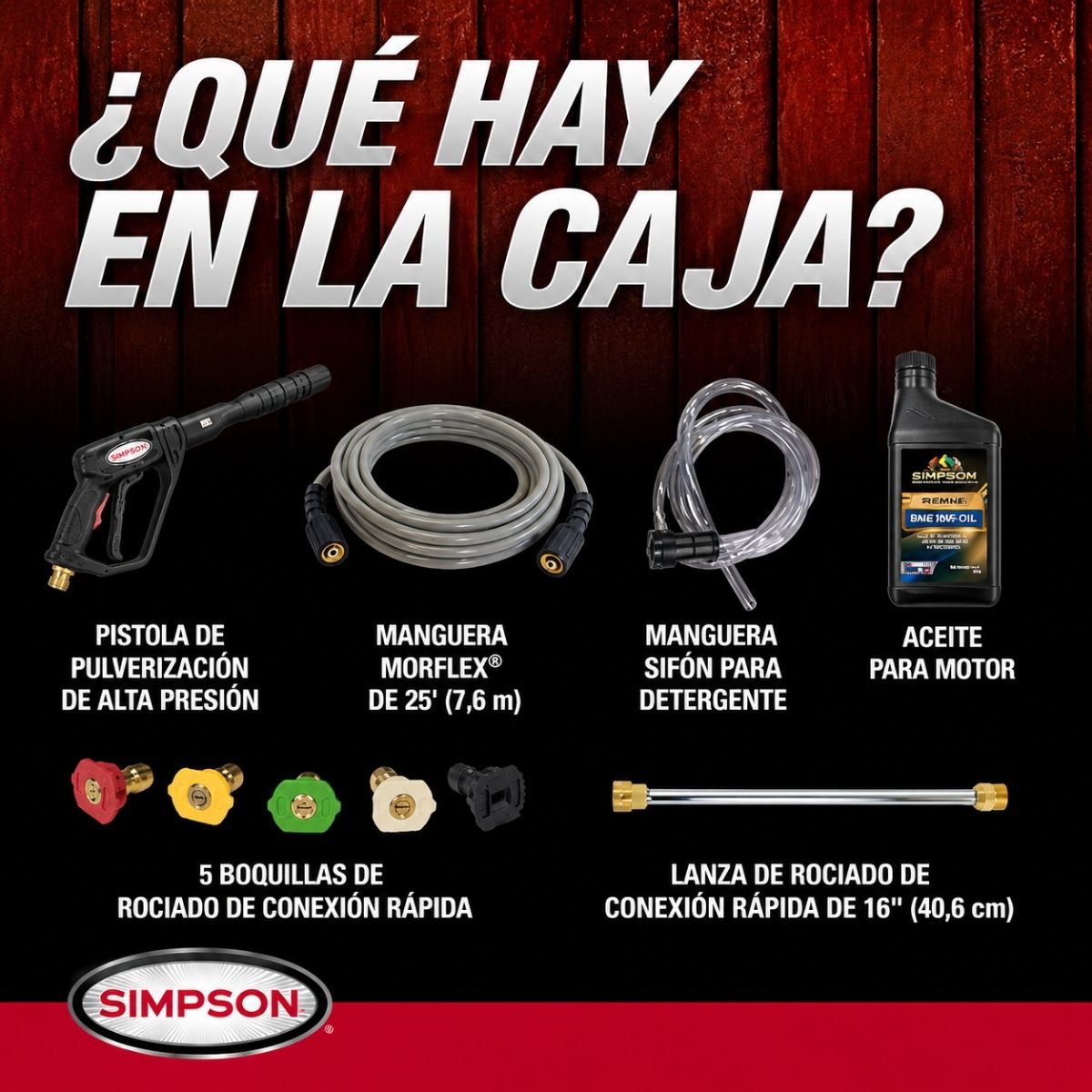Hidrolavadora a gasolina SIMPSON Pro Series con bomba triplex AAA de 3500 PSI y 2.5 GPM