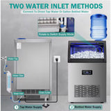 Maquina de hielo comercial de 160 lbs/ 72 kgs /24 hrs Hooure