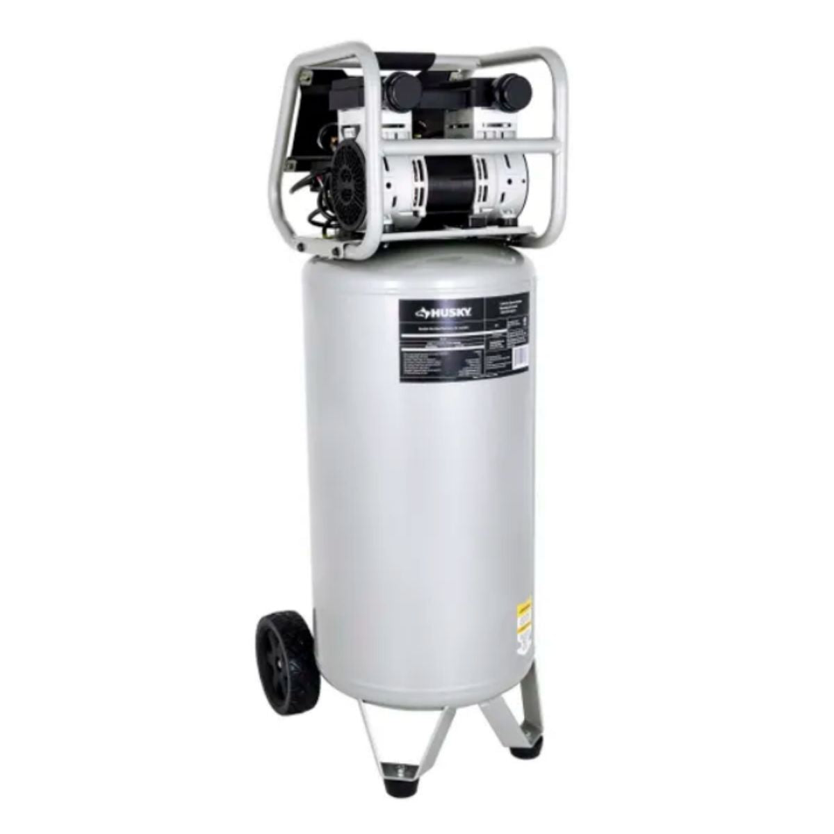 Compresor de aire vertical portatil silencioso de 27 gal y 165 Psi Husky
