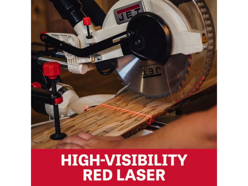 Sierra de inglete de doble bisel deslizante de 12" y guia laser Jet JT9-707212