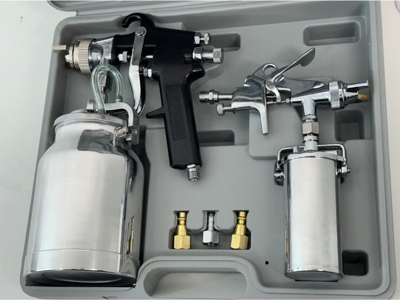 Kit de pistolas pulverizadoras con estuche Grizzly H6331