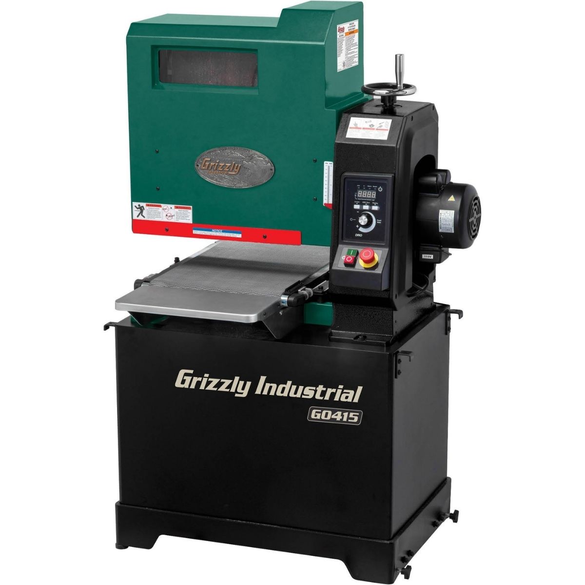 Lijadora de banda ancha de extremo abierto de 15" y 1-3/4 HP Grizzly G0415