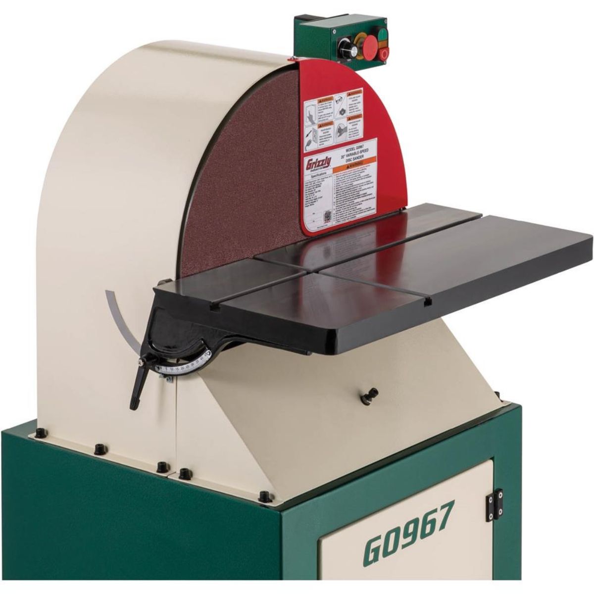Lijadora de disco de 20" con velocidad variable Grizzly G0967