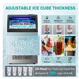 Maquina de hielo comercial de 160 lbs/ 72 kgs /24 hrs Hooure