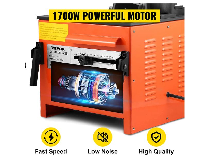Dobladora de varilla y barras de refuerzo de hasta 1" 25 mm Vevor