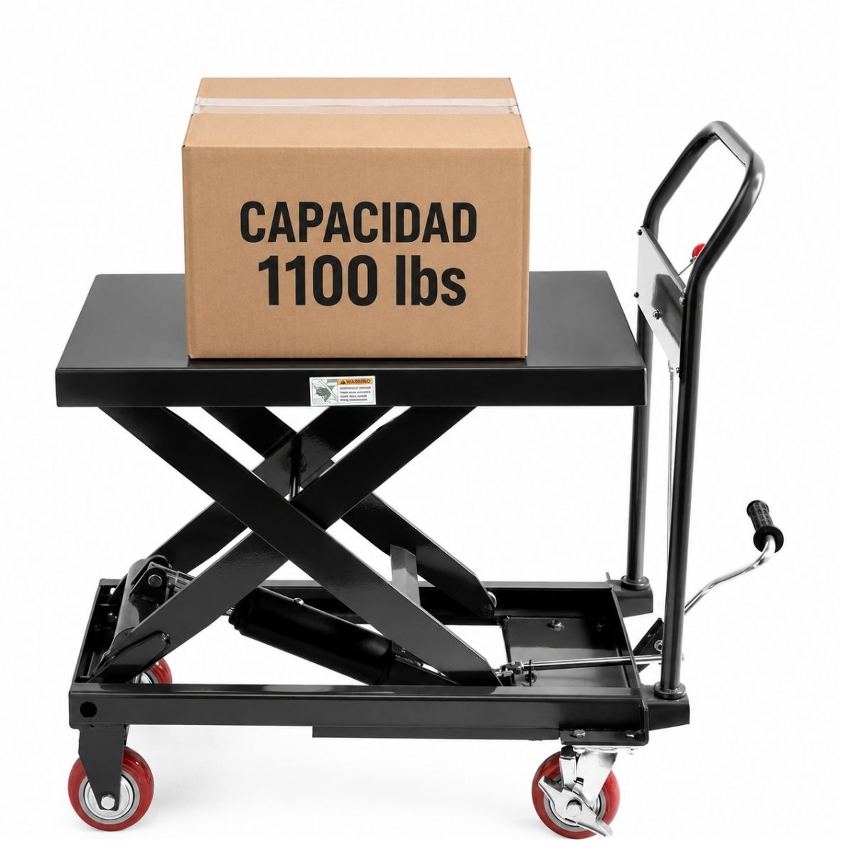 Carro con mesa elevadora hidraulica de capacidad de carga de 1100 lbs/ 500 kgs grizzly T33380