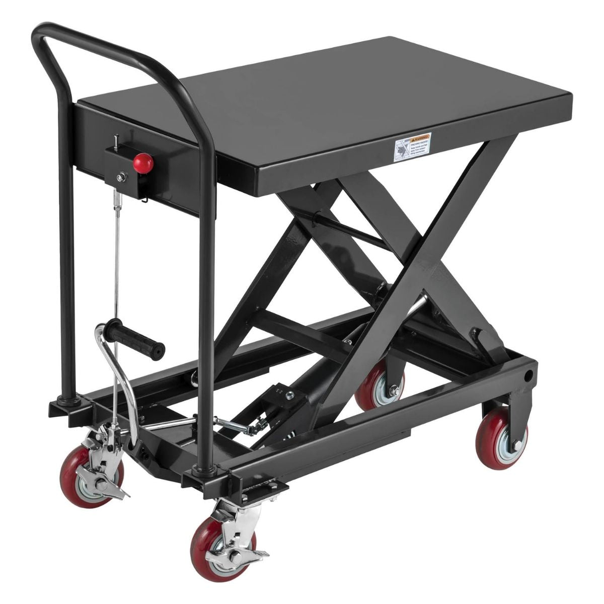 Carro con mesa elevadora hidraulica de capacidad de carga de 1100 lbs/ 500 kgs grizzly T33380