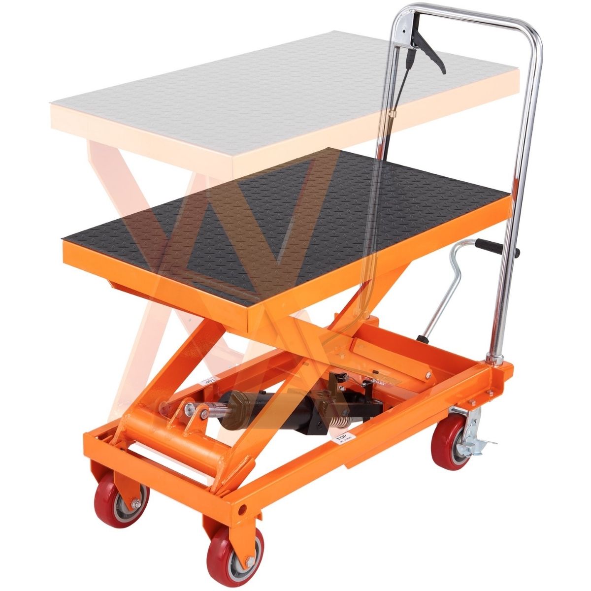 Carro con mesa elevadora hidraulica de capacidad de 1100 lbs / 500 kgs Vevor TFD50