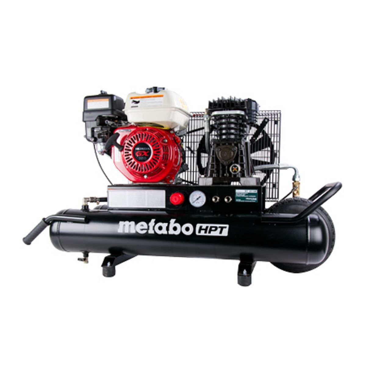 Compresor de aire con ruedas tipo carretilla a gasolina 8 galones Metabo HPT EC2510E