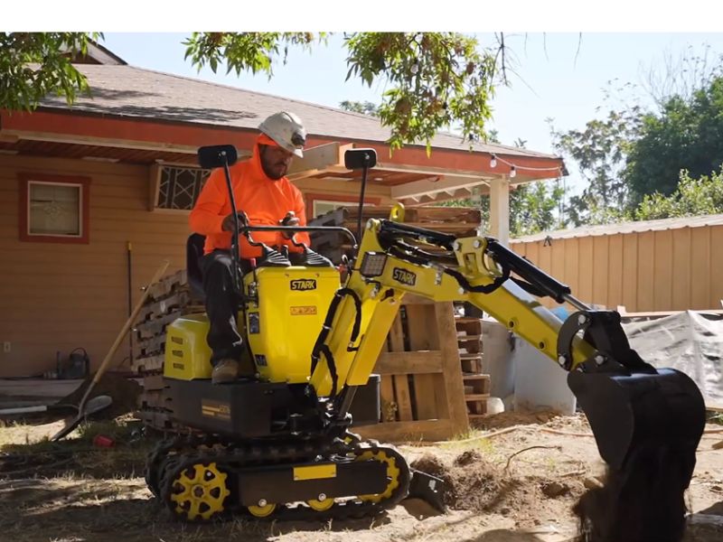 Mini excavadora hidráulica a gasolina de 10 HP y 306 cc Stark USA 65076