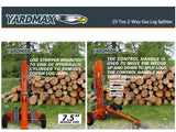 Cortadora de leña y troncos de 35 ton con motor briggs & stratton CR950 Yardmax YU3666
