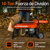 Cortadora de leña y troncos electrica de 14 ton y 2.5 hp Superhandy GUO084