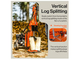 Cortadora de leña de 25 ton motor 7 hp Horizontal / Vertical Superhandy GUO096