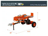 Cortadora de leña troncos de 32 ton con motor briggs & stratton CR950 208cc Yardmax