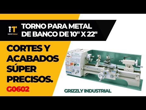 Torno para metal de banco de 10" x 22" 1 hp 110v Grizzly Industrial G0602