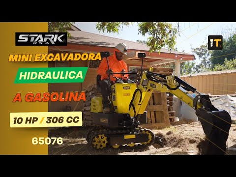 Mini excavadora hidráulica a gasolina de 10 HP y 306 cc Stark USA 65076