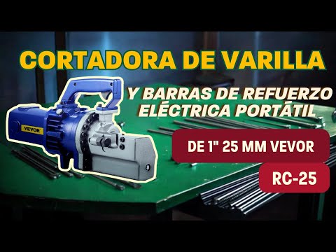 Cortadora de varilla y barras de refuerzo eléctrica portátil de 1" 25 mm Vevor RC-25