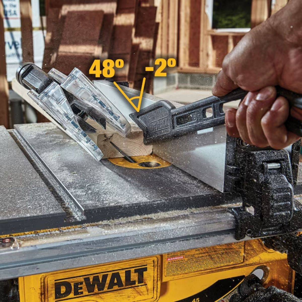 Sierra de mesa portatil de 8-1/4" con soporte Dewalt DWE7485WS + 3 discos extra de 24, 40 y 60 dientes