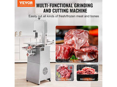 Sierra cortadora de hueso y carne 2 en 1 comercial con molino de carne 850w Vevor