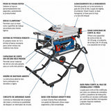 Sierra de mesa portatil de 10" con soporte con ruedas Bosch GTS15-10