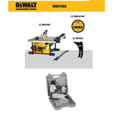 Sierra de mesa portatil de 8 1/4" y 15 Amp Dewalt DWE7485 + clavadora shop fox W1774 Cal 18