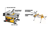 Sierra de banco portátil Dewatl de 8-1/4" con soporte rodante Dewalt DW7440RS