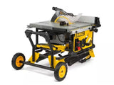 Sierra de mesa portatil de 10" y 15 Amp con soporte plegable con ruedas DeWalt DWE7491RS