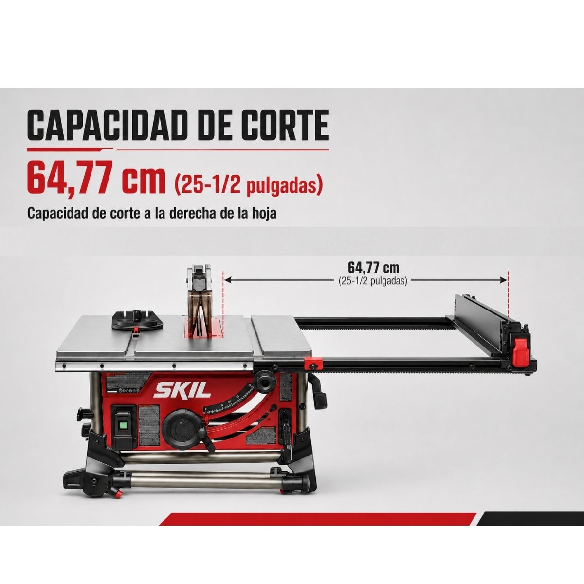 Sierra de mesa portatil de 10" y 15 Amp con soporte plegable Skil TS6307-00