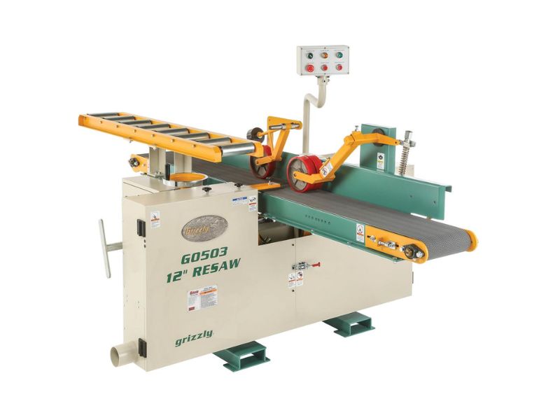 Sierra de cinta horizontal para reaserrar madera de 12" y 20 hp Grizzly G0503