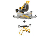Sierra de inglete de 12" y doble bisel Dewalt DWS780 mas soporte rodante Dewalt DWX726