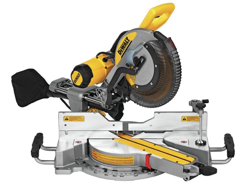 Sierra ingletadora compuesta deslizante de doble bisel de 12" DEWALT DWS779