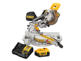 Sierra de inglete inhalambrica de 7-1/4" telescopica con bateria y cargador Dewalt DCS361M1