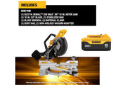 Sierra de inglete inhalambrica de 10" doble bisel 20V XR Dewalt DCS714B + bateria 5AH