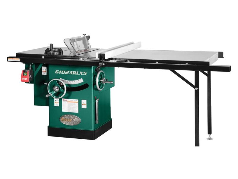 Sierra de mesa de gabinete de 10", 5 HP, 240 V, con rieles de 7' Grizzly G1023RLX5