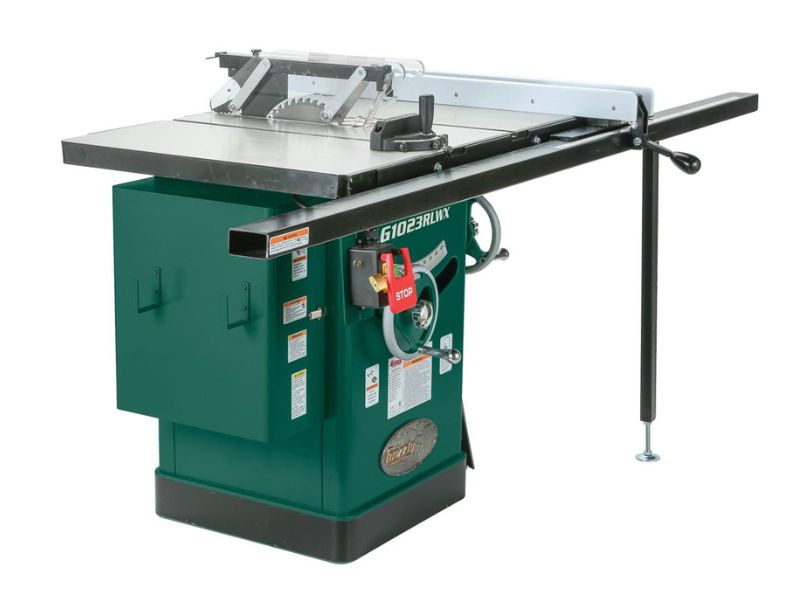 Sierra de mesa de gabinete de 10" con mesa de enrutador incorporada y 5 HP Grizzly G1023RLWX