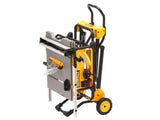 Sierra de mesa portatil de 10" y 15 Amp con soporte plegable con ruedas DeWalt DWE7491RS