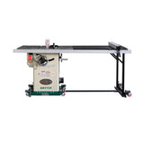 Sierra de mesa hibrida de 10" y 2 hp Grizzly G0771Z con mesa de extension y bases moviles