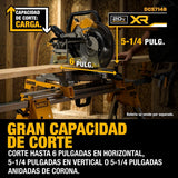 Sierra de inglete inalambrica de 10" doble bisel 20V XR Dewalt DCS714B + bateria 5AH