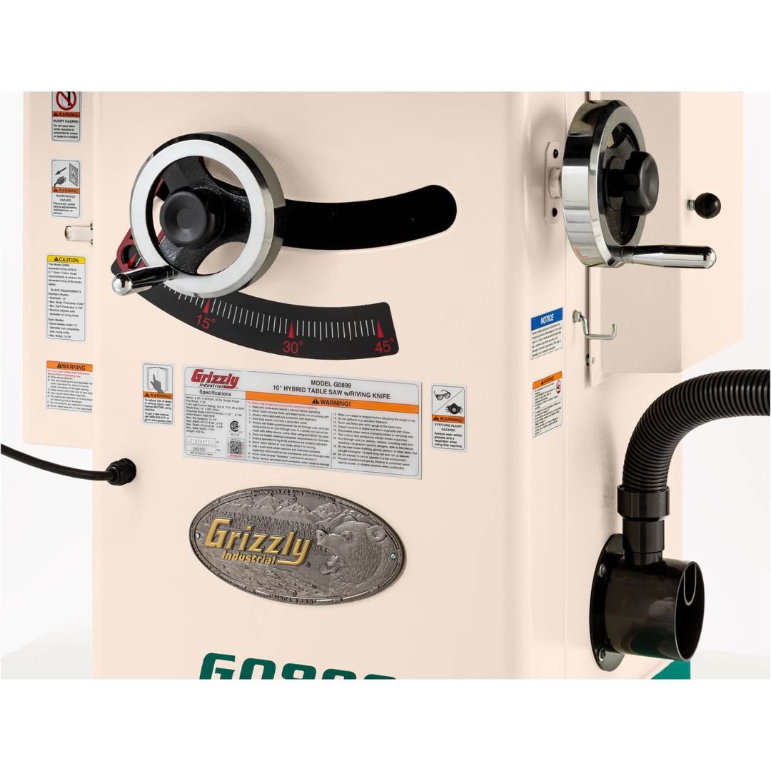 Sierra de mesa de gabinete de 10" y 2 HP 115V/230V Grizzly G0899
