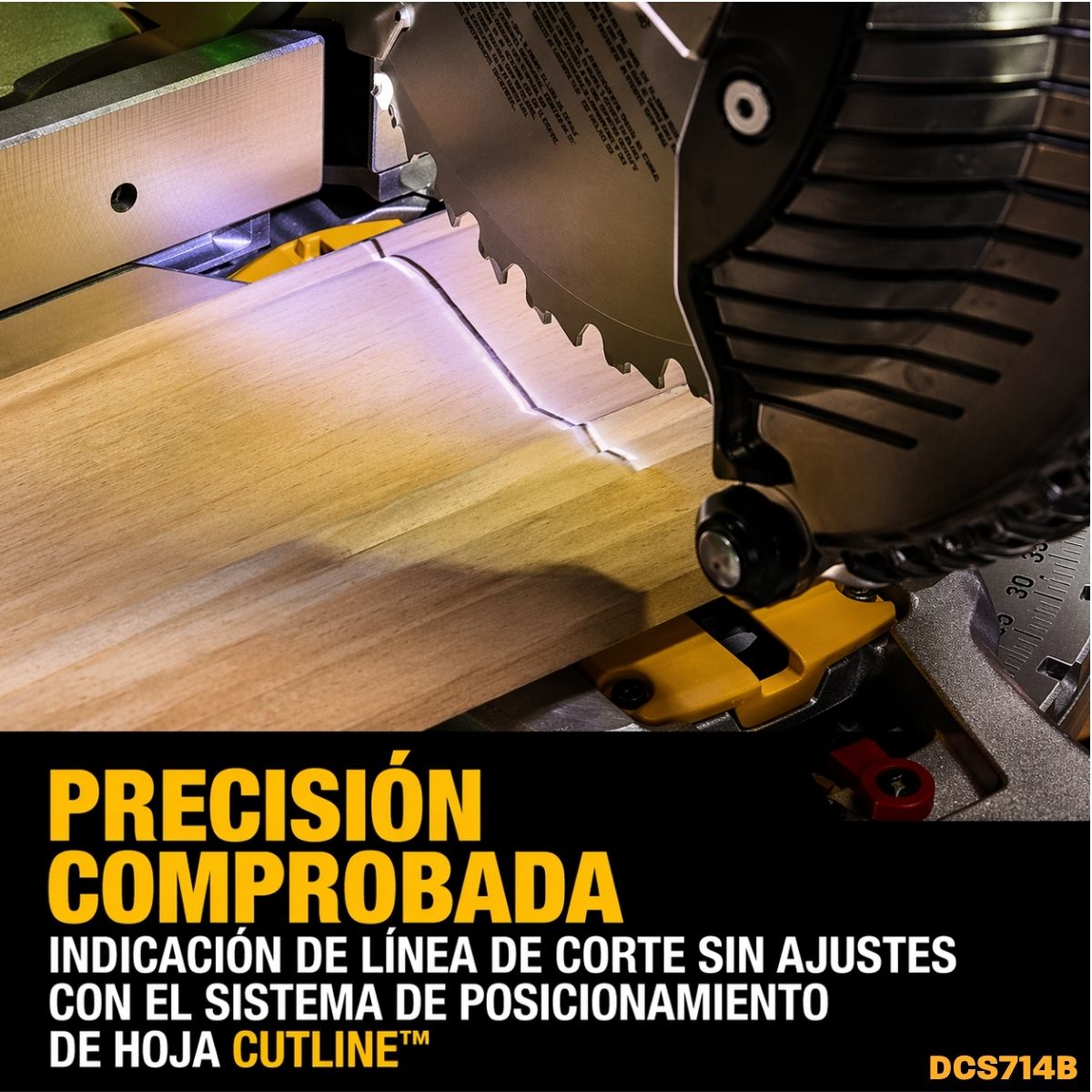 Sierra de inglete inalambrica de 10" doble bisel 20V XR Dewalt DCS714B + bateria 5AH