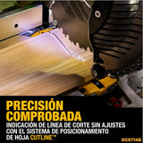 Sierra de inglete inalambrica de 10" doble bisel 20V XR Dewalt DCS714B + bateria 5AH