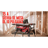 Sierra de mesa portatil de 10" y 15 Amp con soporte plegable Skil TS6307-00