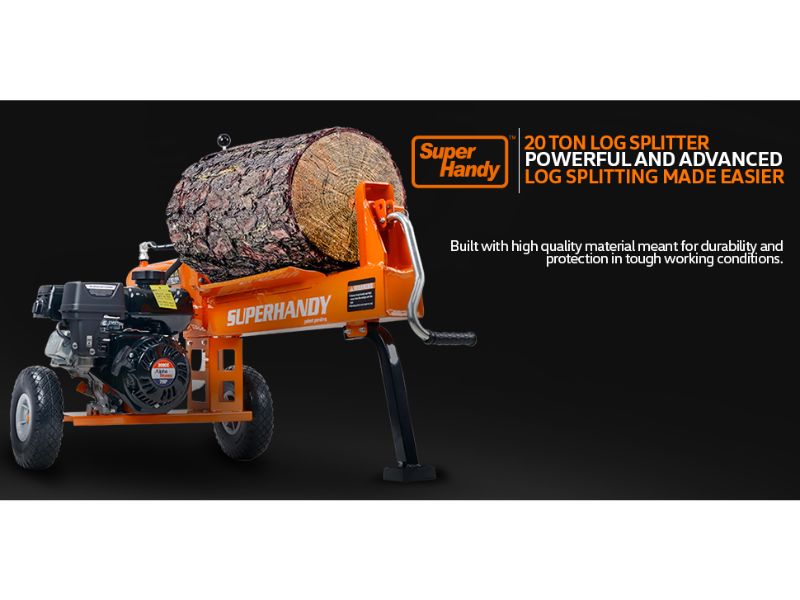 Cortadora de leña y troncos de 20 Ton motor 7 hp Superhandy GUO077