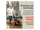 Cultivador a gasolina de 16" de ancho y 7 hp Superhandy GUO116