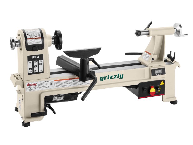 Torno de banco para madera de 14" x 20" de velocidad variable Grizzly G0844