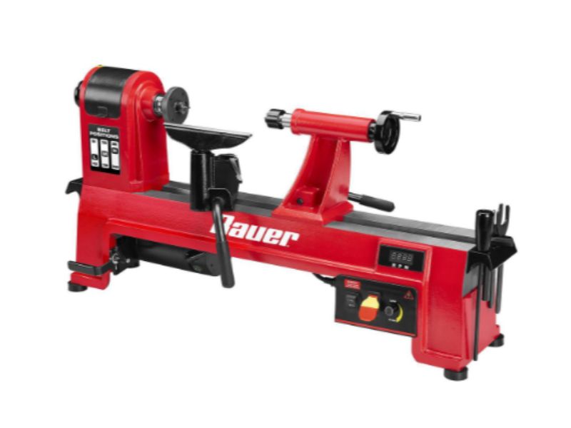 Mini torno electrónico para madera de 14" x 20" de velocidad variable Bauer