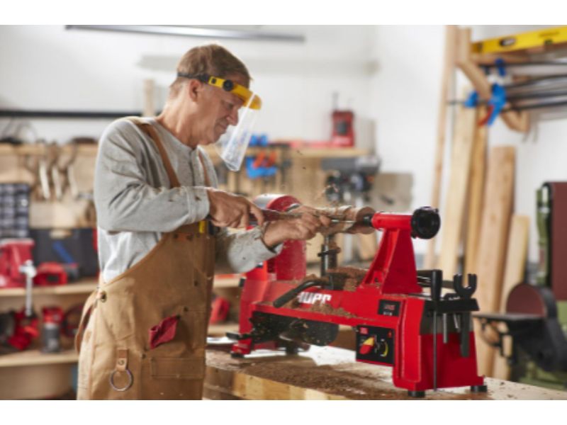 Mini torno electrónico para madera de 14" x 20" de velocidad variable Bauer