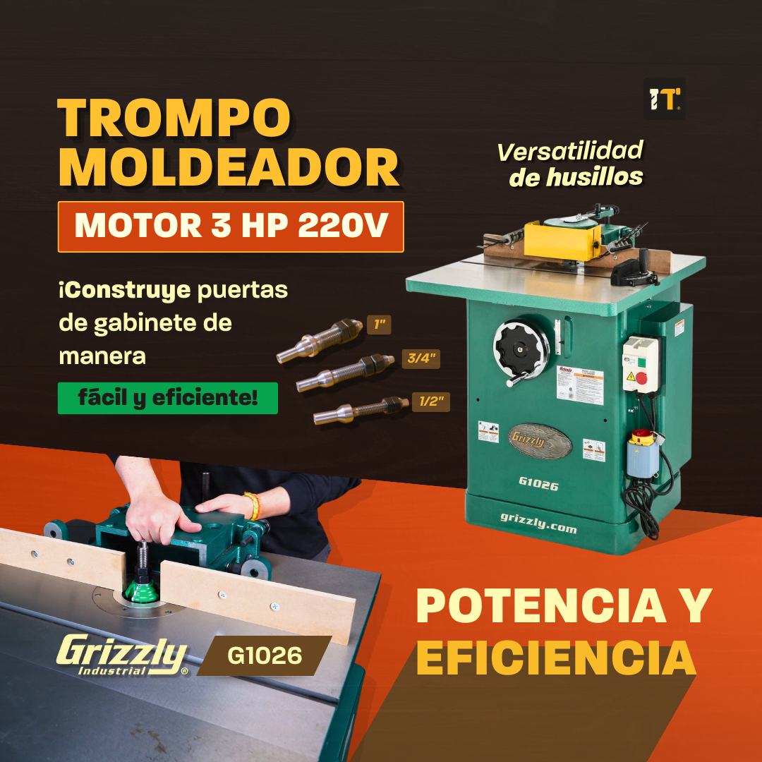 Trompo moldeadora de 3 HP 220V Grizzly G1026